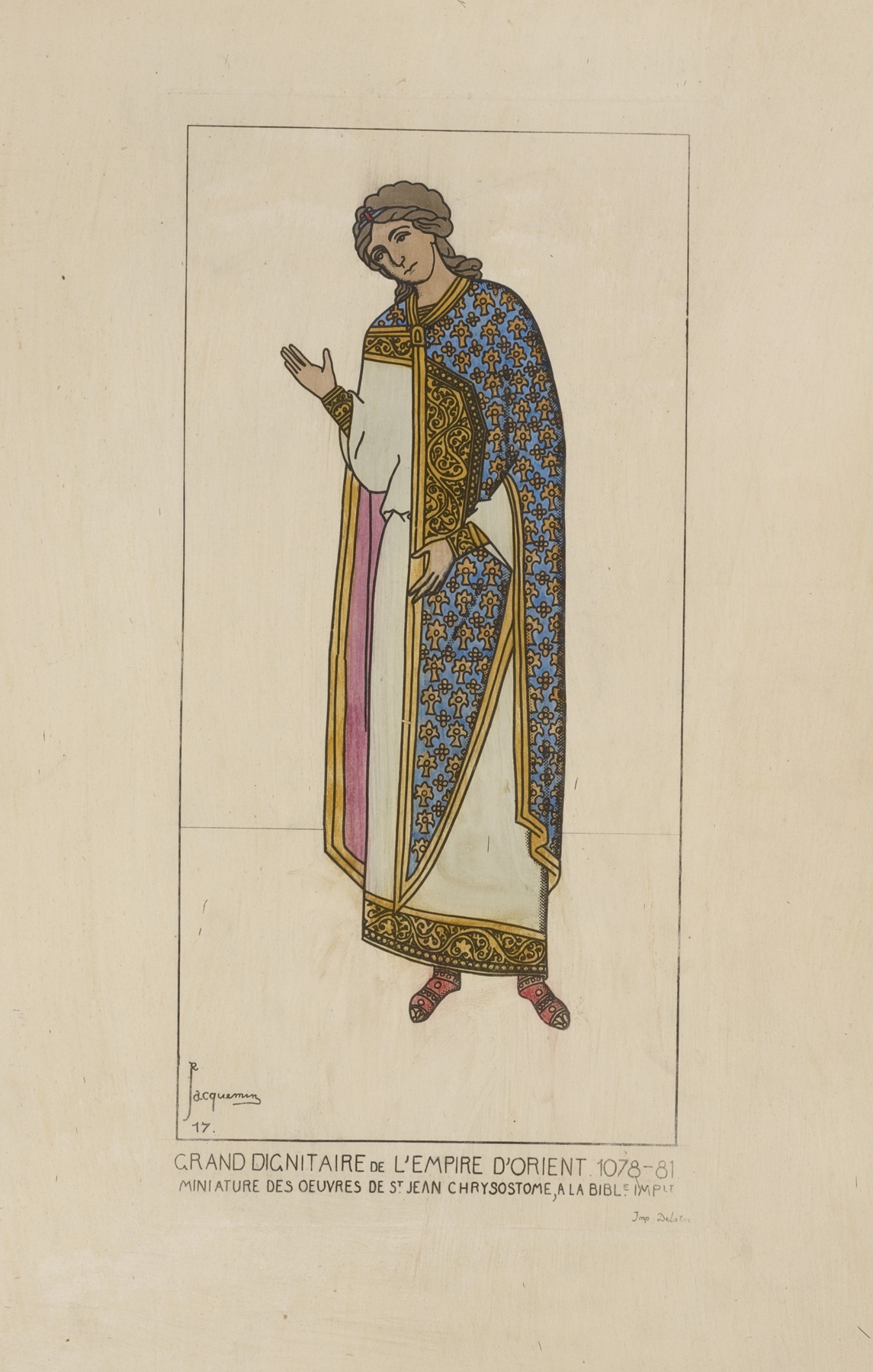 Raphaël Jacquemin - Grand dignitaire de l’Empire d’Orient 1078-81. Miniatures des ouvres de St. Jean Chrysostome, a la Bible Imp[eriale]