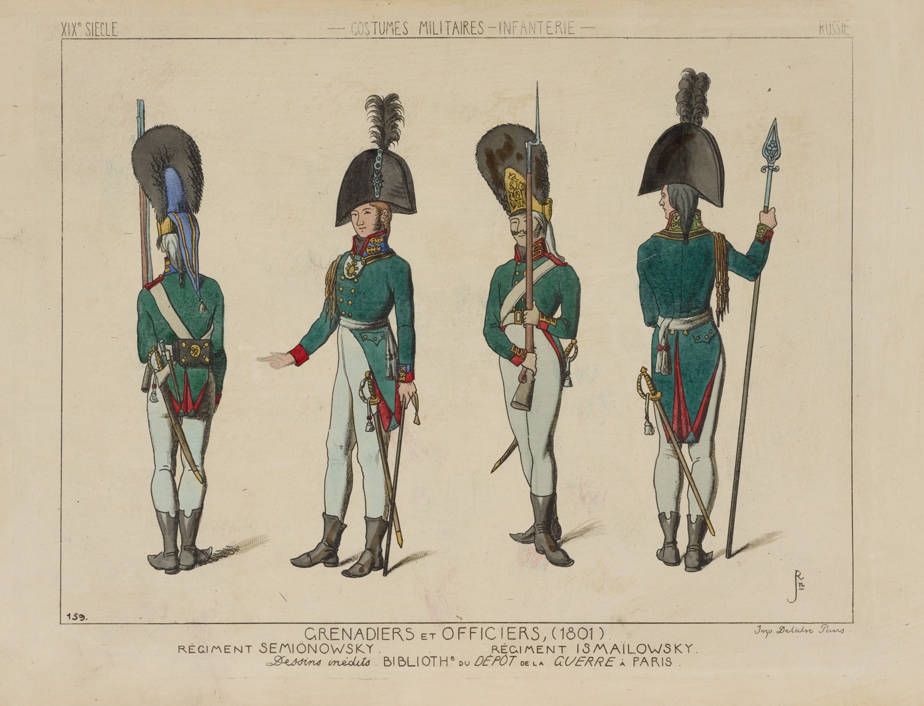 Raphaël Jacquemin - Grenadiers et officiers, (1801)