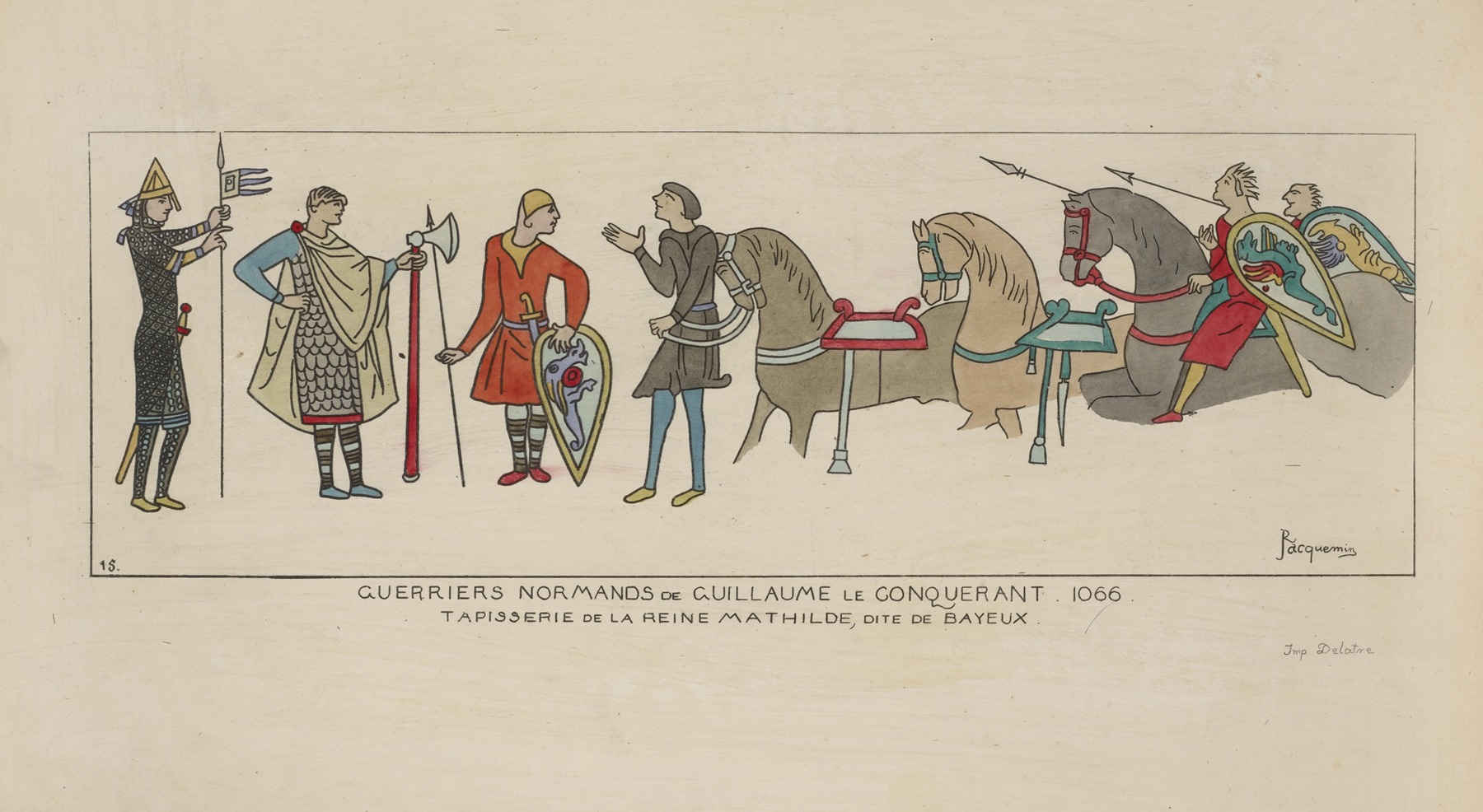 Raphaël Jacquemin - Guerriers Normands de Guillaume le Conquerant 1066. Tapisserie de la Reine Mathilde, dite de Bayeux.