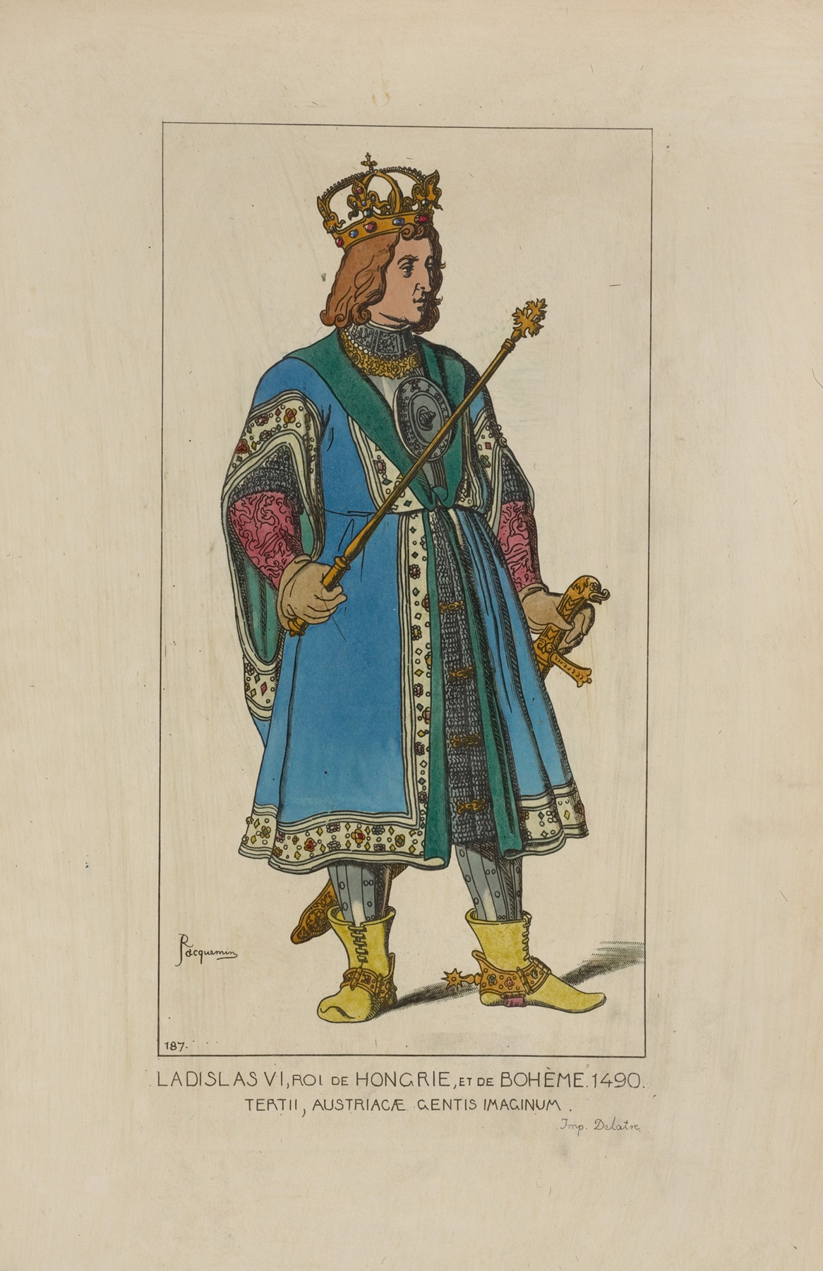 Raphaël Jacquemin - Ladislas VI, roi de Hongrie, et de Bohème. 1490. Tertii, Augstriacae gentis imaginum.