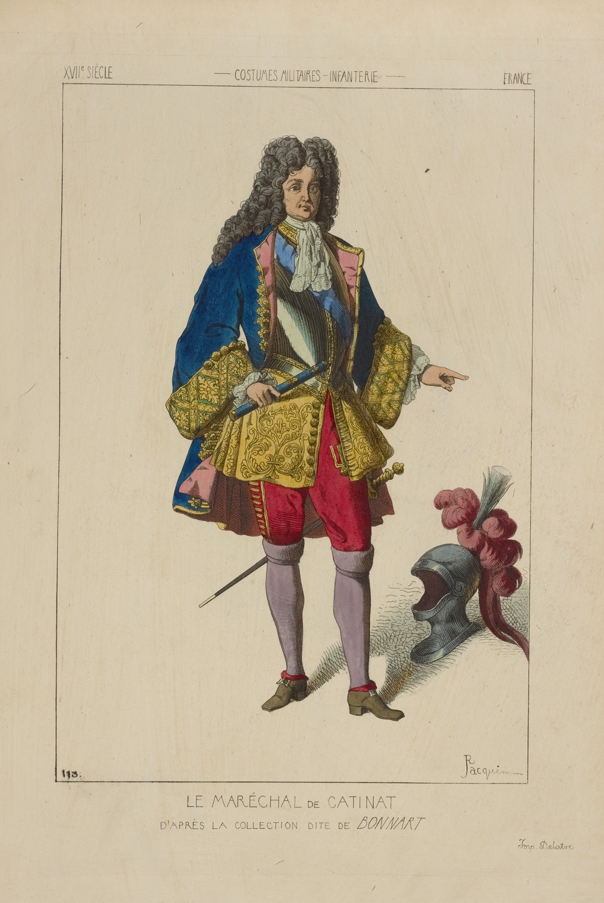 Raphaël Jacquemin - Le maréchal de Catinat. D’après la collection dite de Bonnart. XVIIe siècle, costumes militaires, infanterie, France.