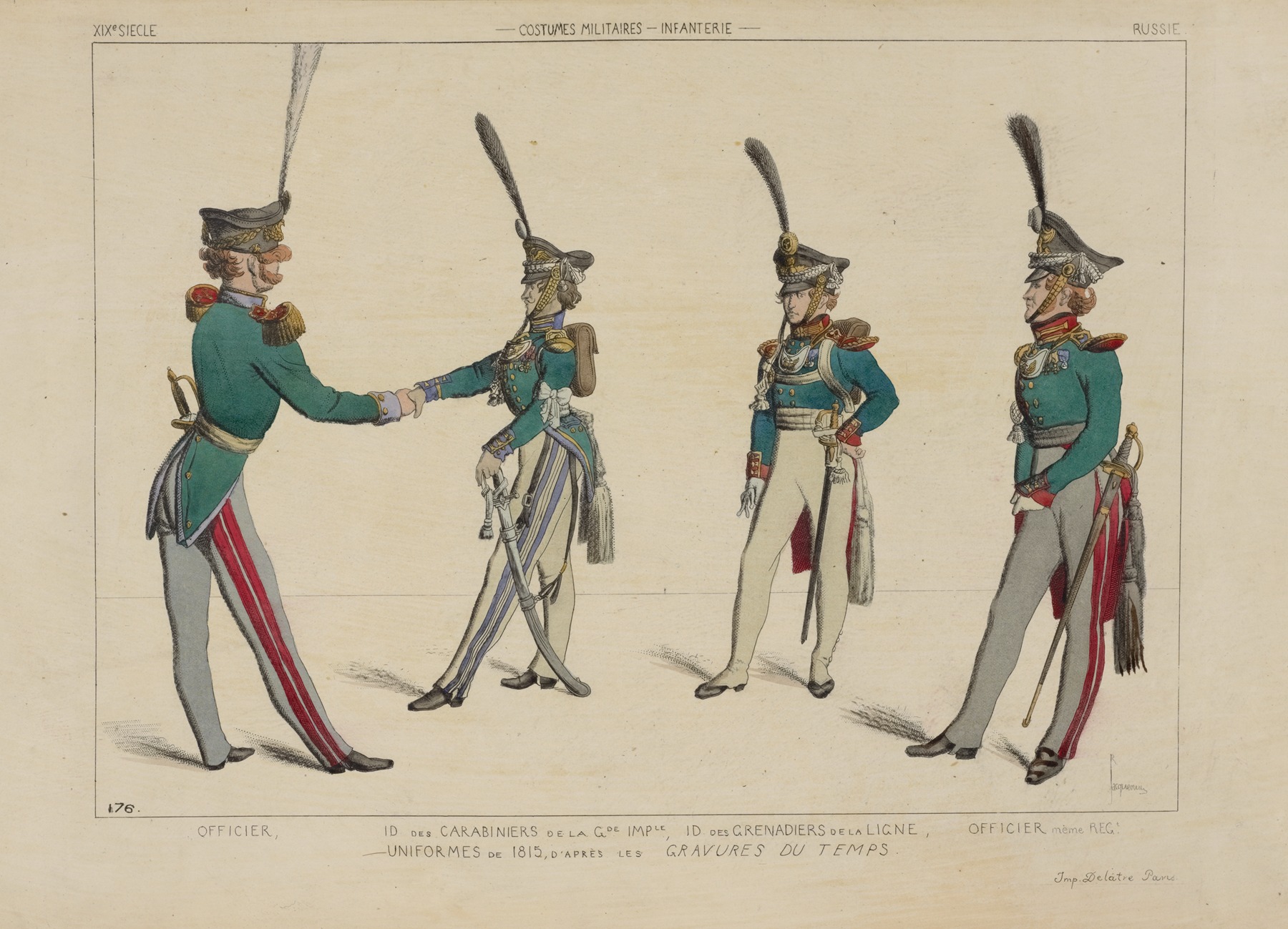 Raphaël Jacquemin - Officier, id. des Carabiniers de la g[arde] Imp[eriale], id. des Grenadiers de la ligne