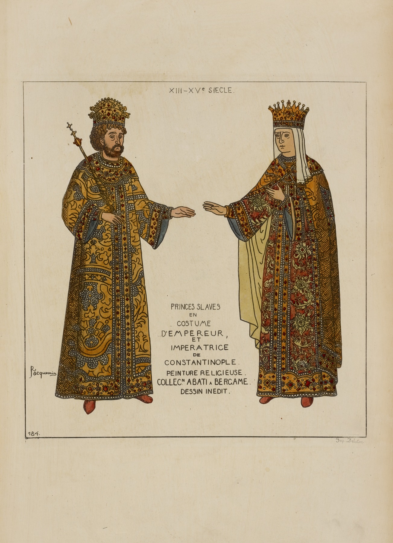 Raphaël Jacquemin - Princes Slaves en costume d’empereur et imperatrice de Constantinople