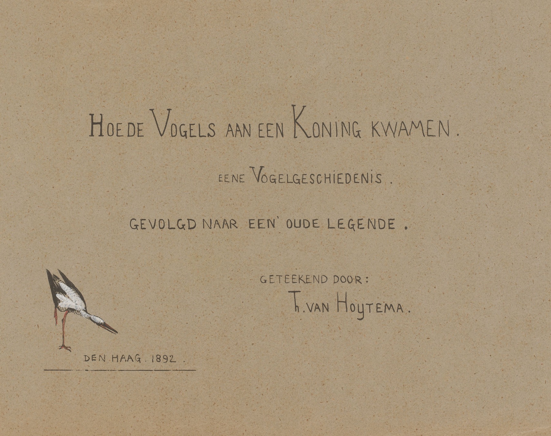 Theo van Hoytema - Titelprent voor ‘Hoe de vogels aan een koning kwamen’