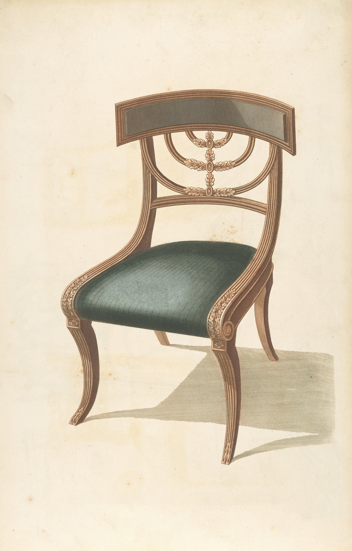 Thomas Sheraton - Chair with a black cushion