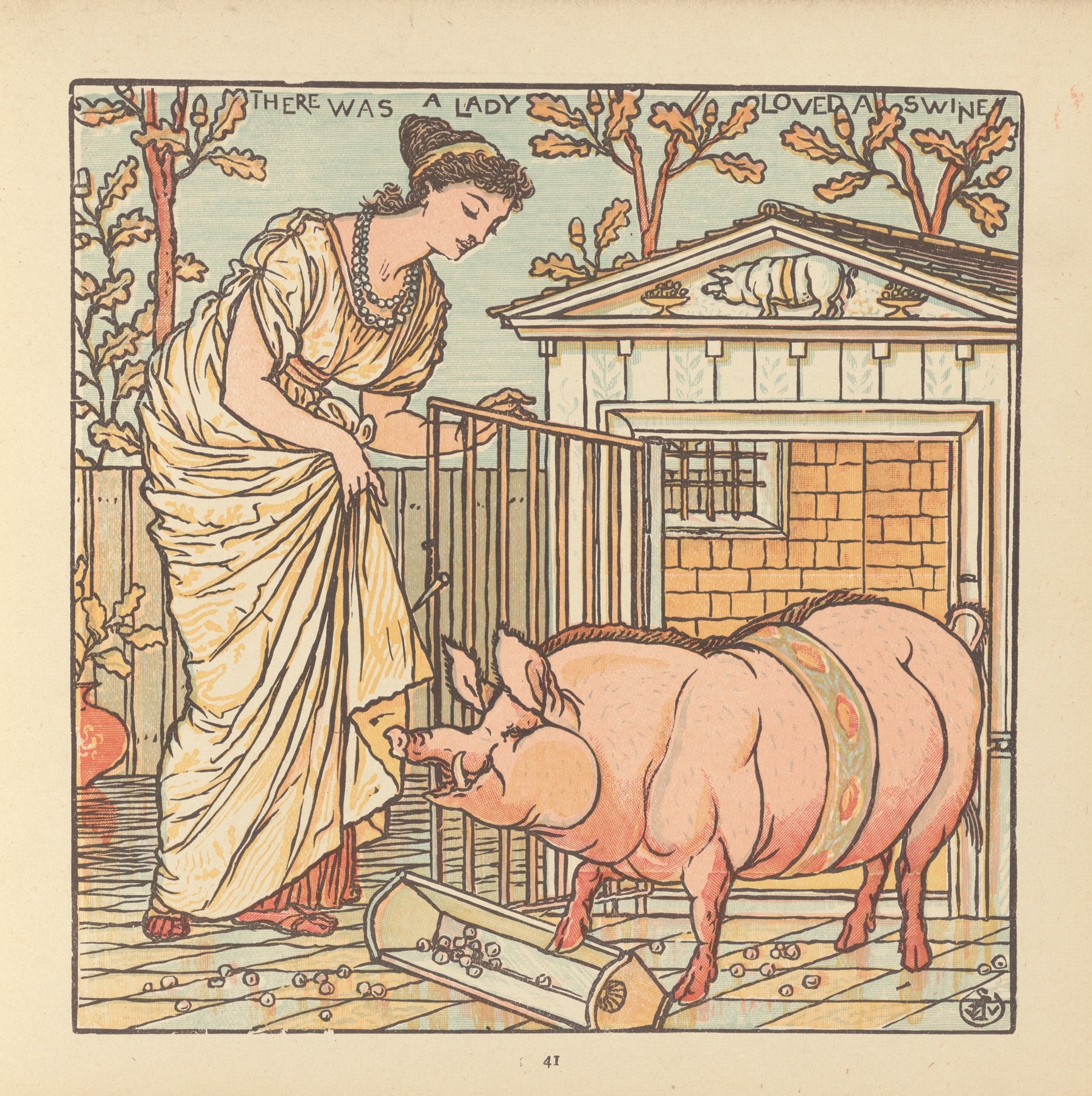 Walter Crane - There was a Lady Loved a Swine