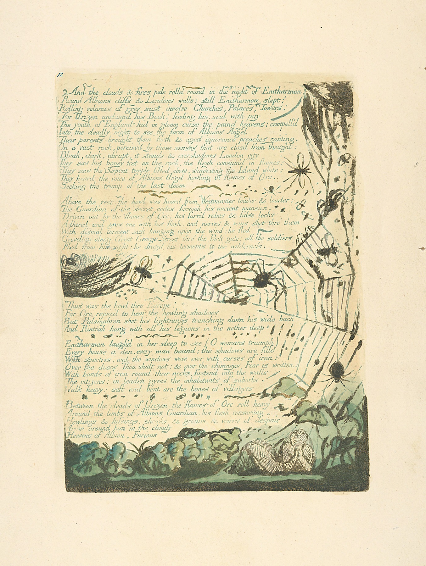William Blake - And the clouds & fires…