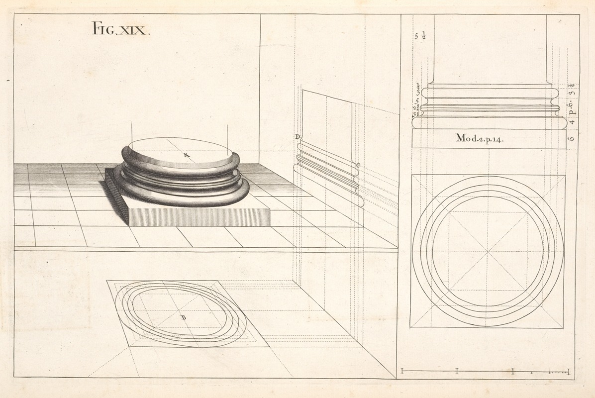 Andrea Pozzo - The Corinthian base in perspective.