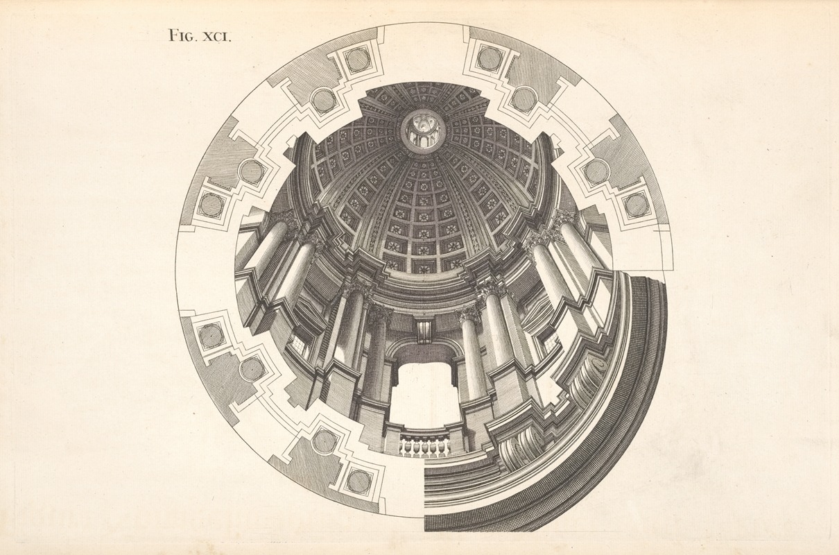 Andrea Pozzo - The cupola of the ninetieth figure, with its lights and shades