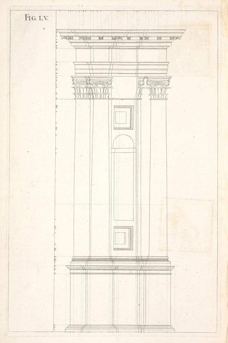 Andrea Pozzo - The geometrical elevation of a Corinthian work.