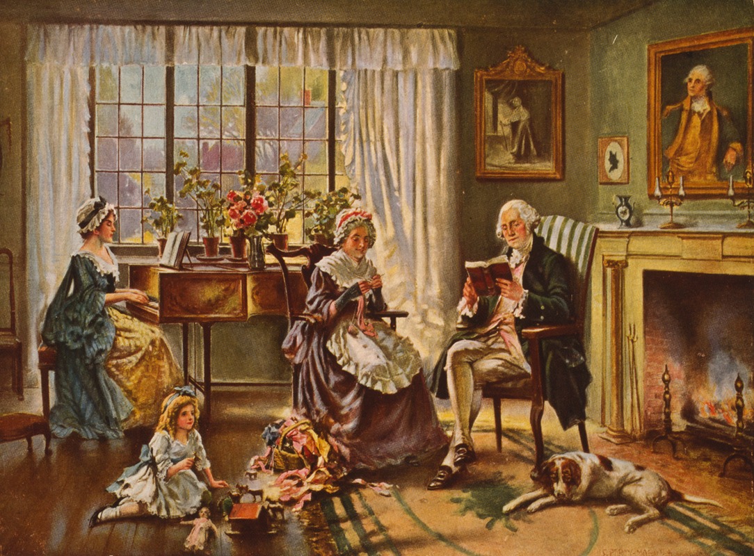 Edward Percy Moran - Washington at home