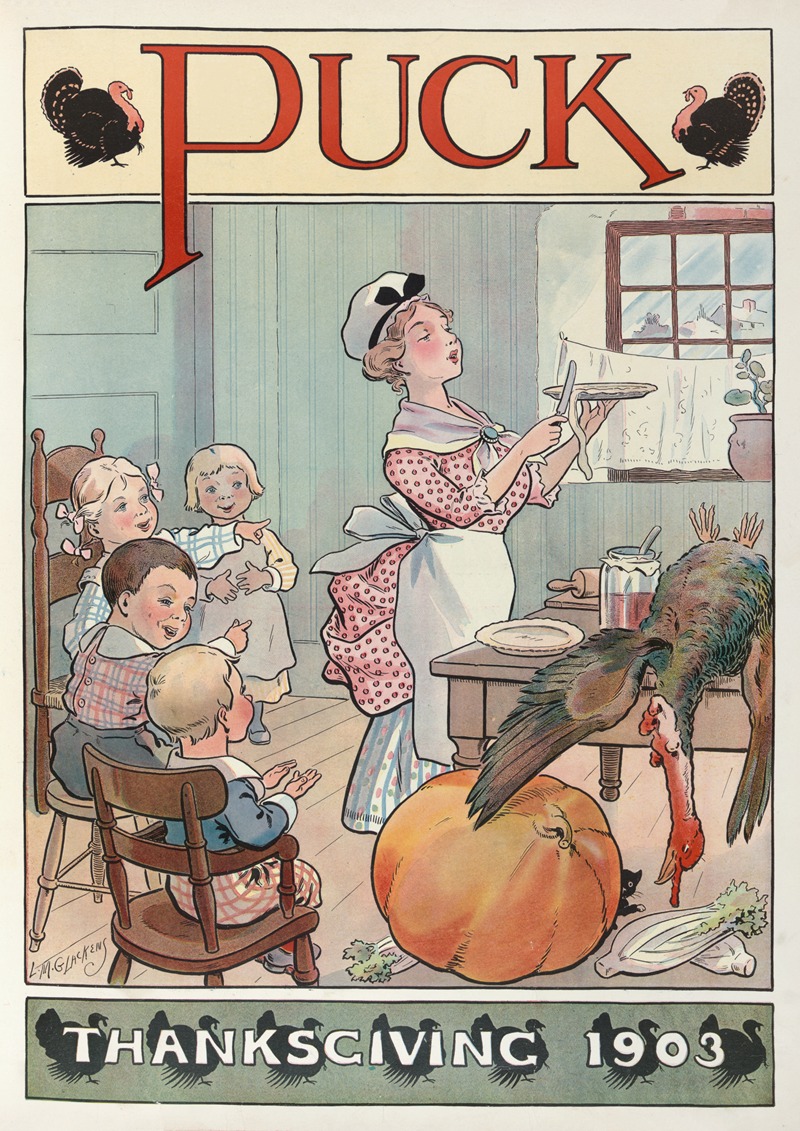 Louis Glackens - Puck Thanksgiving 1903