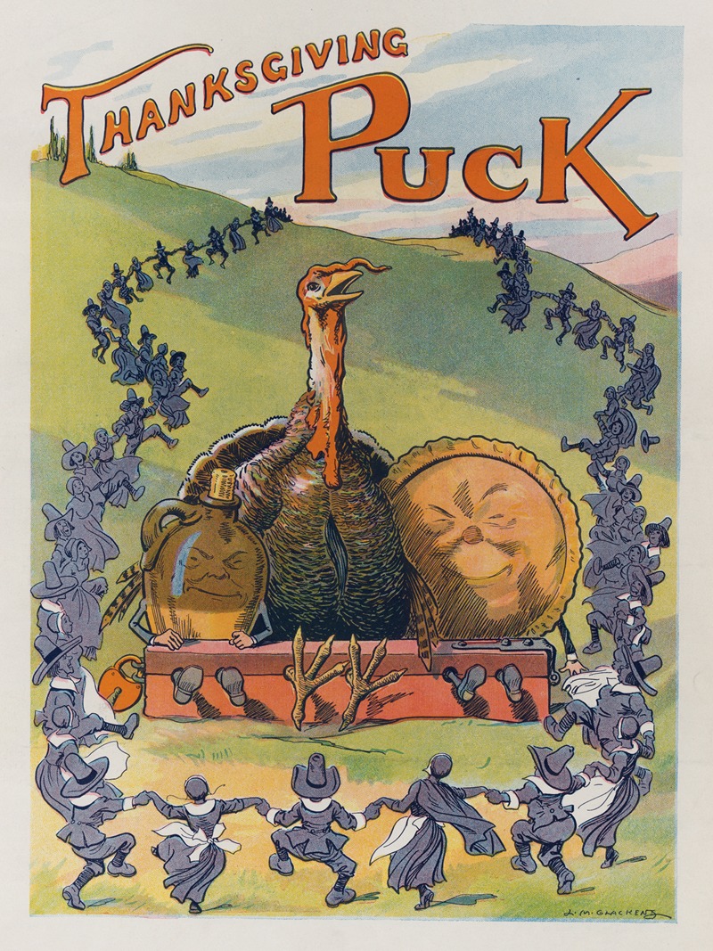 Louis Glackens - Thanksgiving Puck