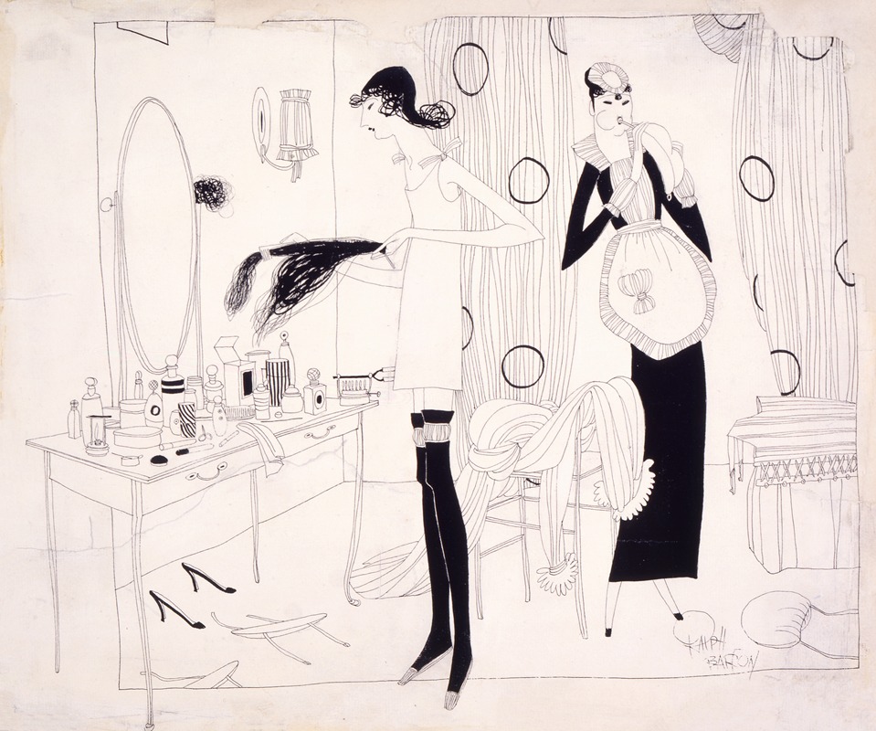 Ralph Barton - Woman in dressing room