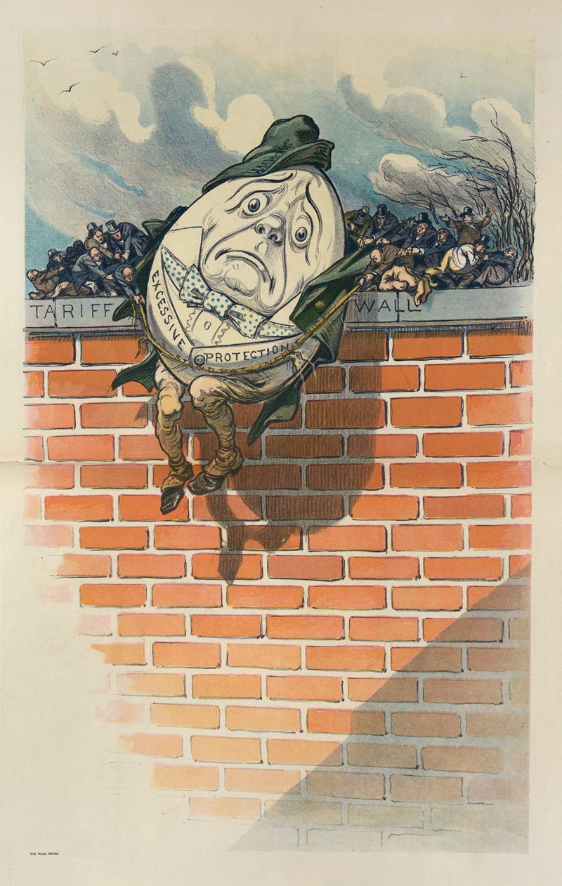 Udo Keppler - Humpty Dumpty slips from the wall; Humpty’s due for an awful fall
