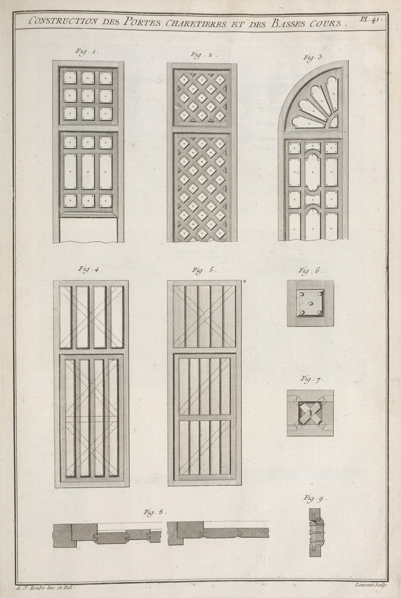 André Jacob Roubo - Construction des portes charetieres et des basses cours.