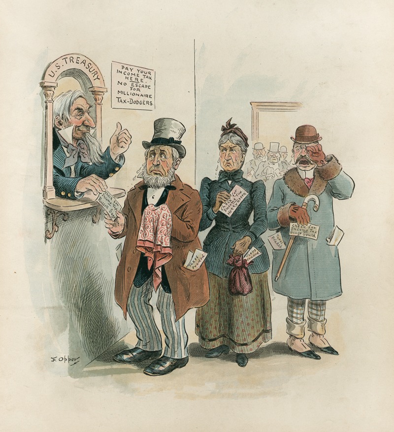 Frederick Burr Opper - ‘Step up to the captain’s office and settle!’