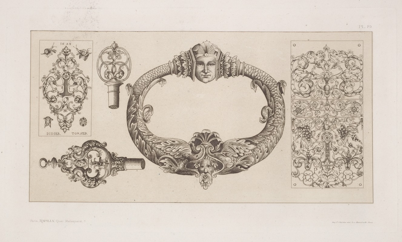 André-Charles Boulle - Designs for door-knocker and key handles