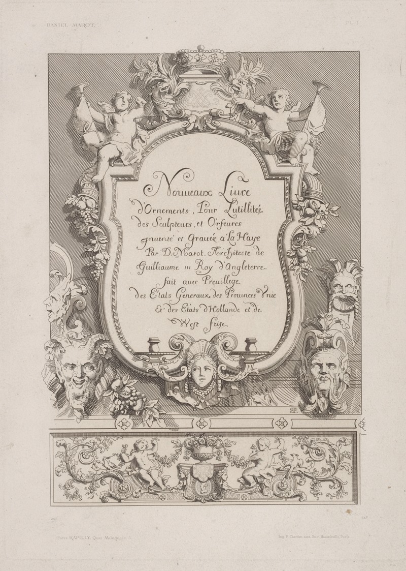 André-Charles Boulle - Nouveaux livre d’ornements – Title page