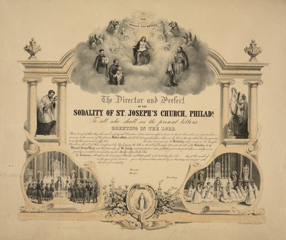 James Fuller Queen - The director and prefect of the Sodality of St. Joseph’s Church, Philada. To all who shall see the present letters greeting in the Lord