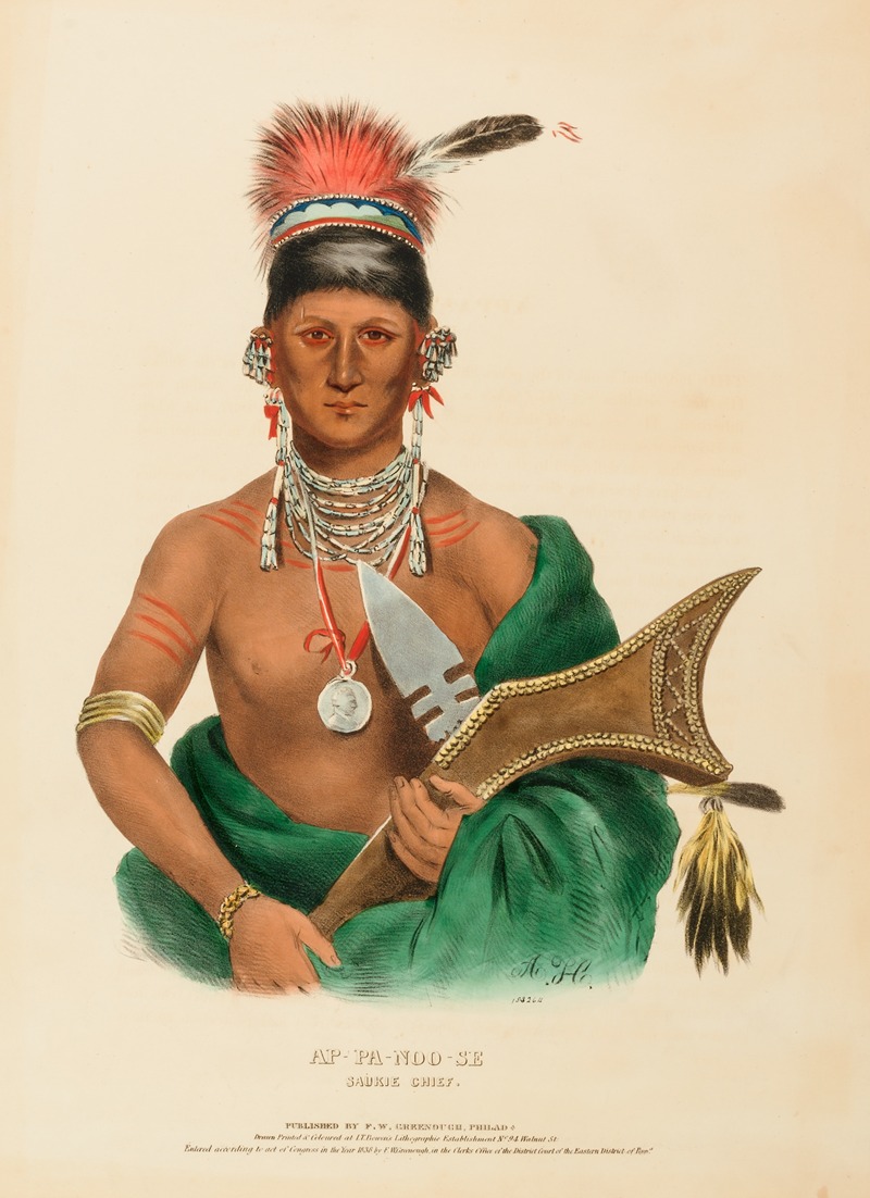 Charles Bird King - Ap-Pa-Noo-Se. Saukie Chief
