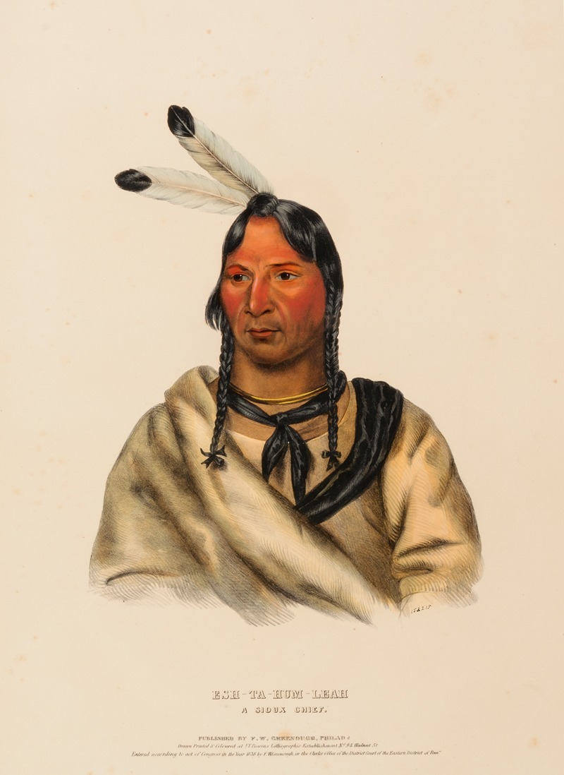 Charles Bird King - Esh-Ta-Hum-Leah. A Sioux Chief