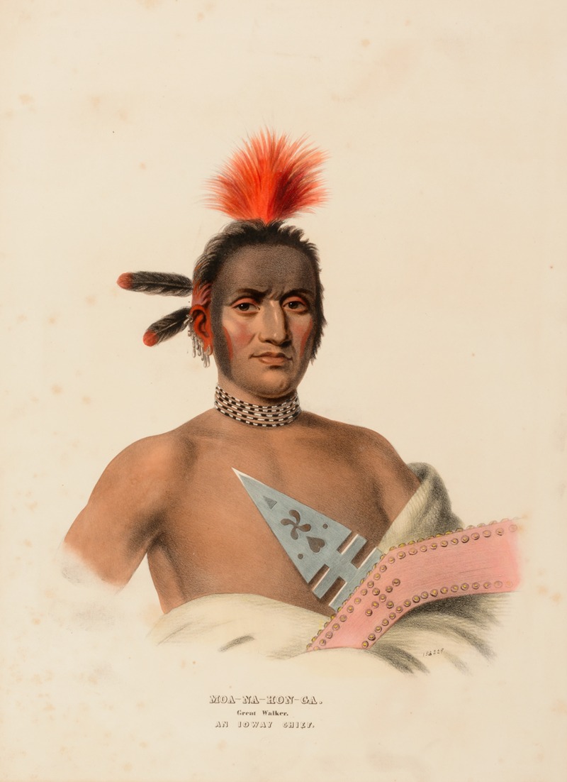 Charles Bird King - Moa-Na-Hon-Ga. Great Walker. An Ioway Chief