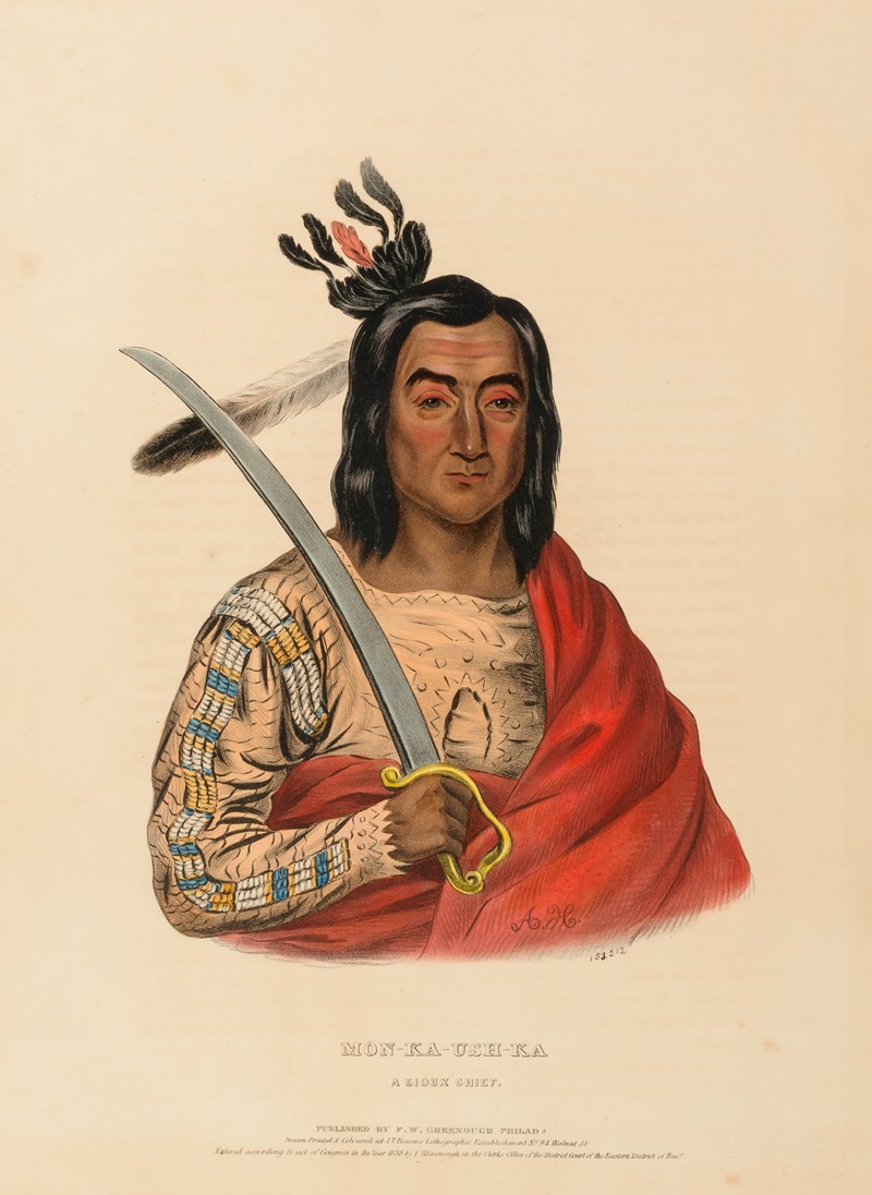 Charles Bird King - Mon-Ka-Ush-Ka. A Sioux Chief