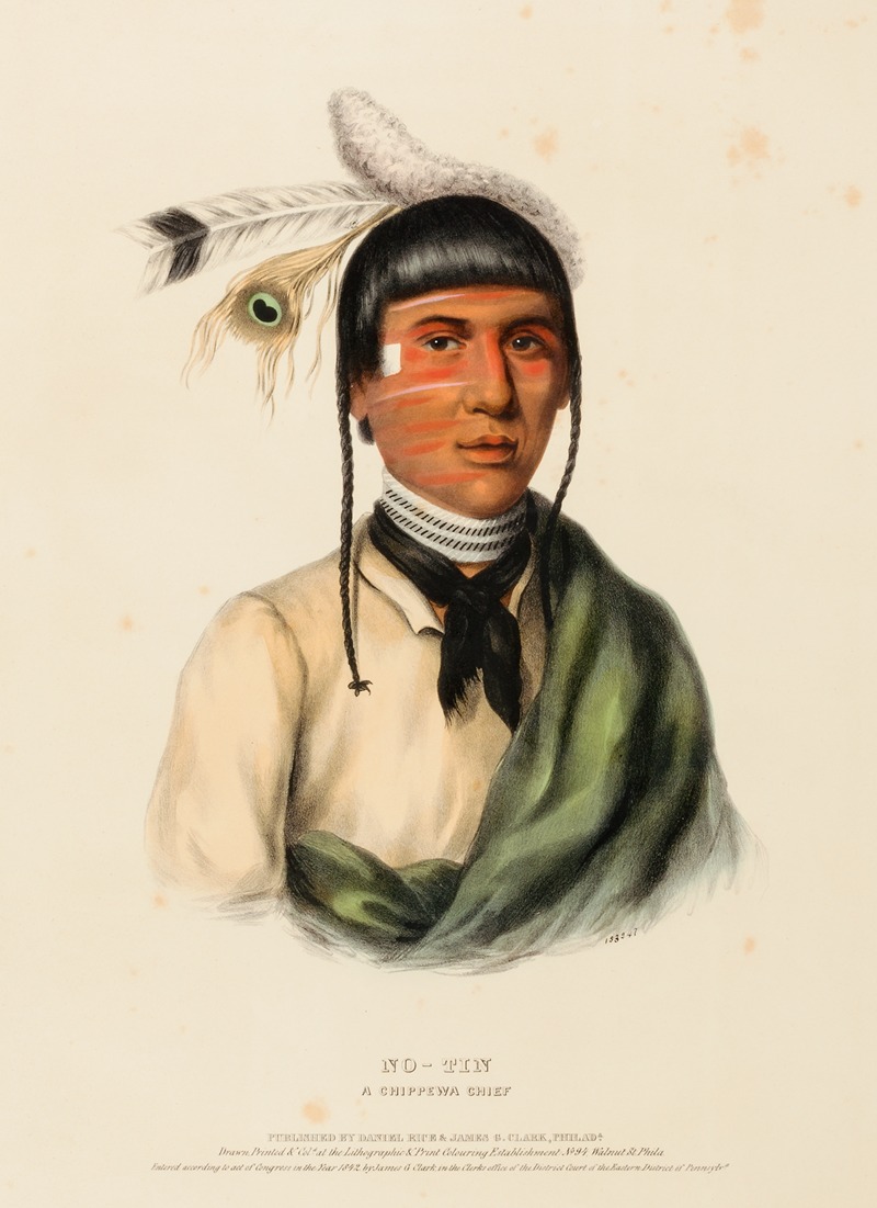 Charles Bird King - No-Tin. A Chippewa Chief