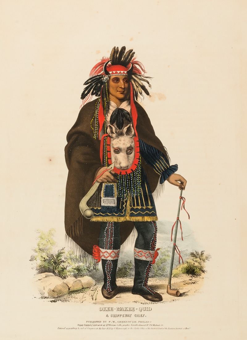 Charles Bird King - Okee-Makee-Quid. A Chippeway Chief