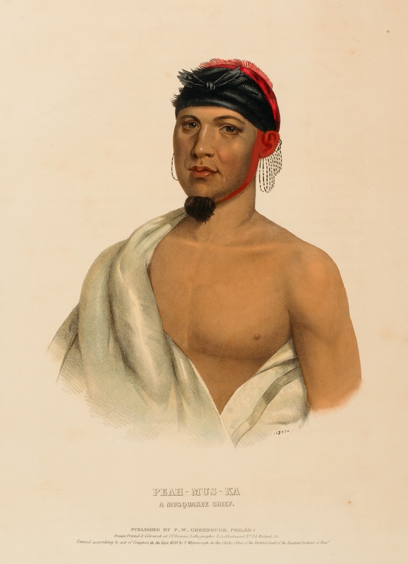 Charles Bird King - Peah-Mus-Ka. A Musquake Chief