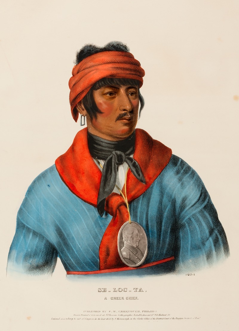 Charles Bird King - Se-Loc-Ta, A Creek Chief