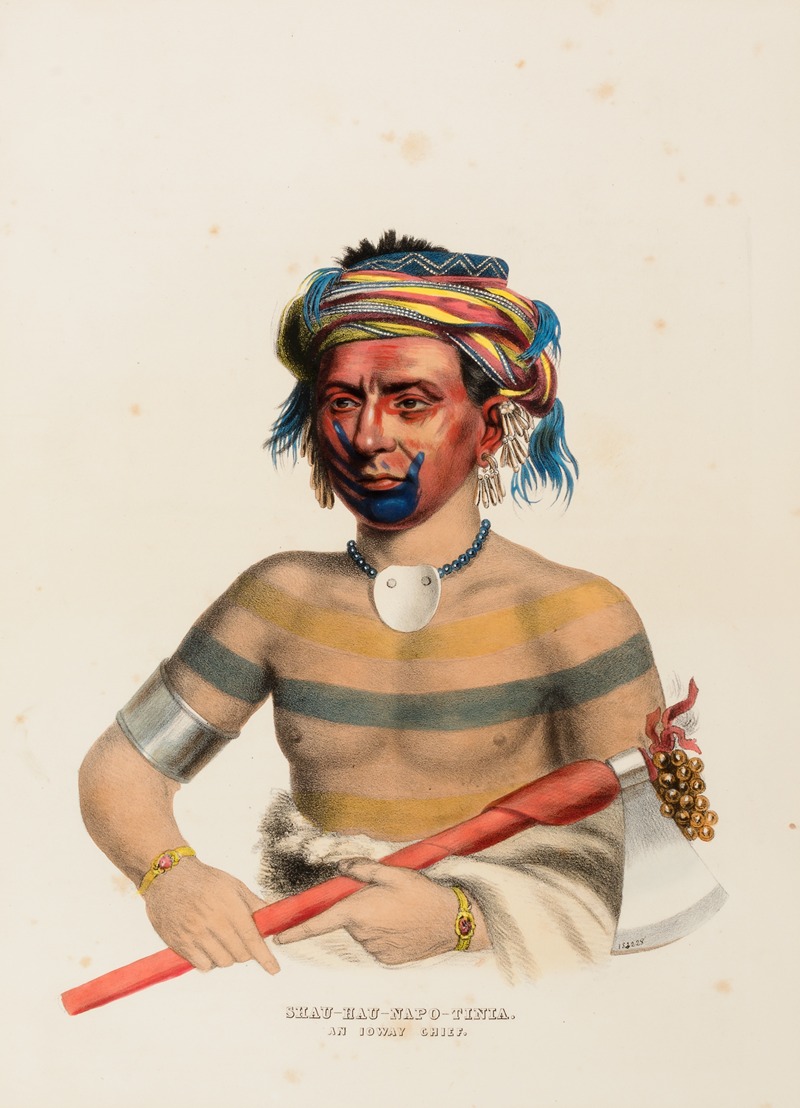 Charles Bird King - Shau-Hau-Napo-Tinta. An Ioway Chief