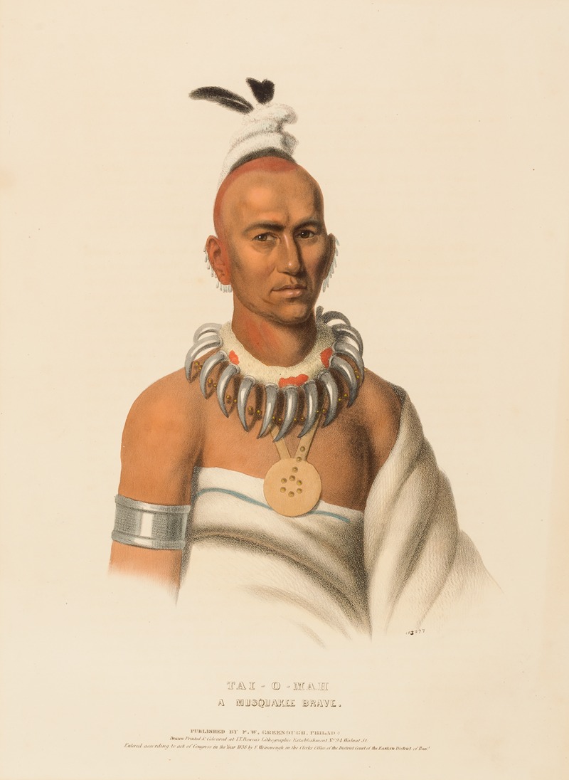 Charles Bird King - Tai-O-Mah. A Musquakee Brave