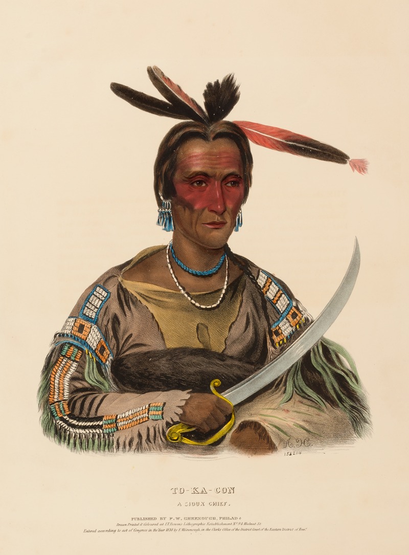 Charles Bird King - To-Ka-Con. A Sioux Chief