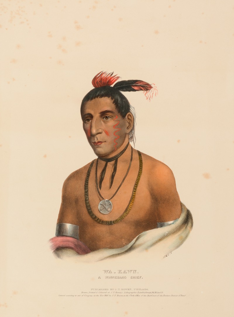 Charles Bird King - Wa-Kawn, A Winnebago Chief