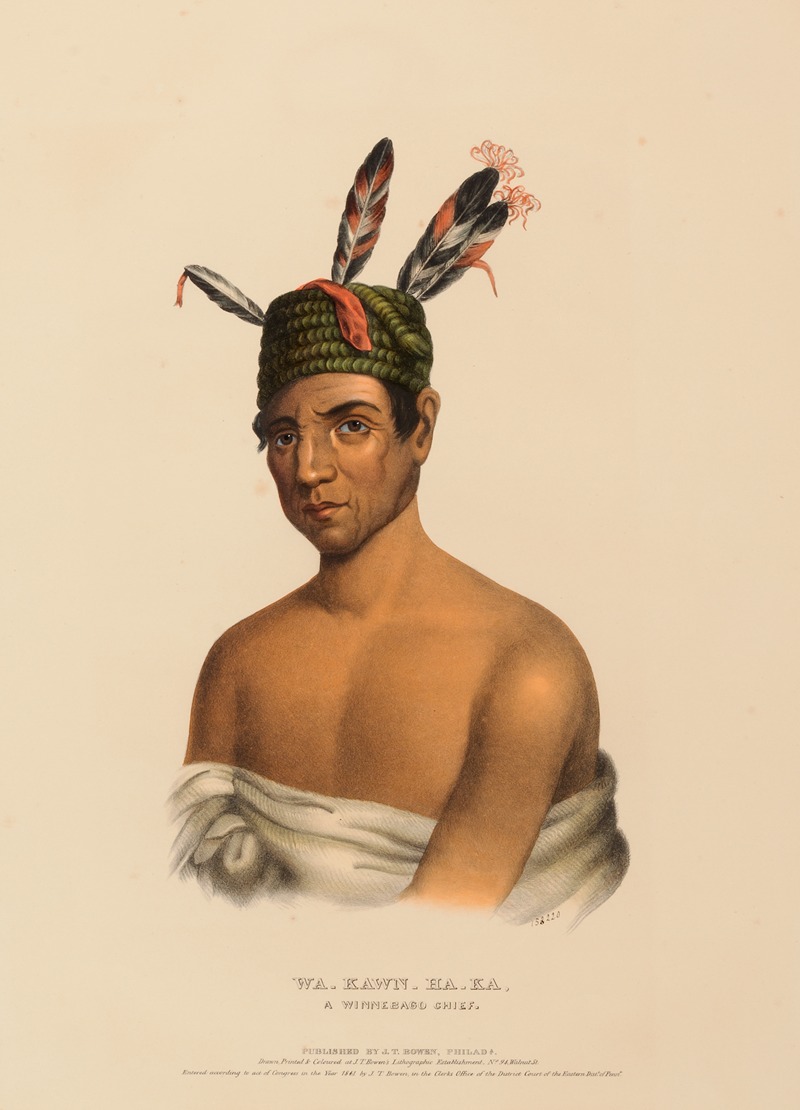 Charles Bird King - Wa-Kawn-Ha-Ka, A Winnebago Chief