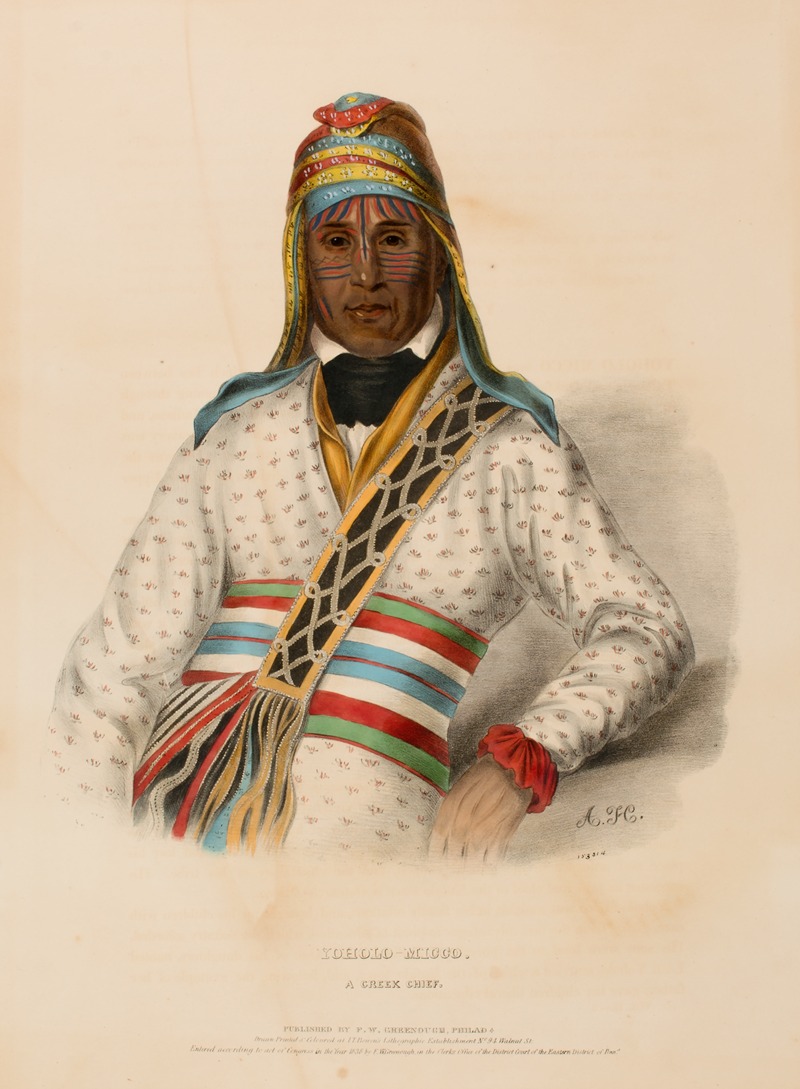 Charles Bird King - Yoholo-Micco. A Creek Chief