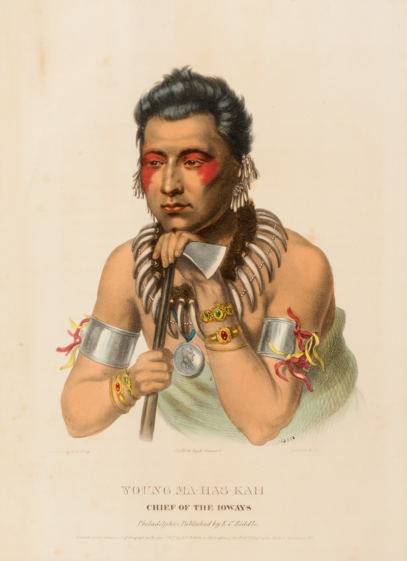 Charles Bird King - Young Ma-Has-Kah. Chief Of The Ioways