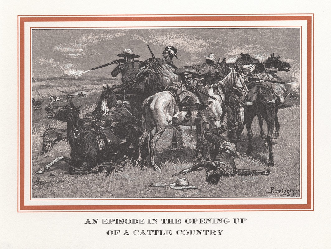 Frederic Remington - An episode in the opening up of a cattle country