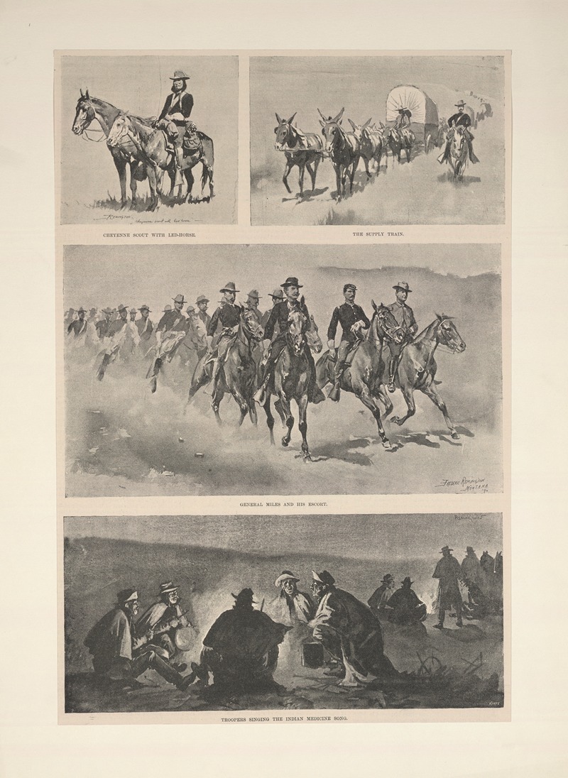 Frederic Remington - Chasing a major-general