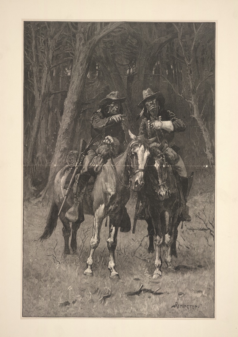 Frederic Remington - Cheyenne Scouts Patrolling the Big Timber of the North Canadian, Oklahoma