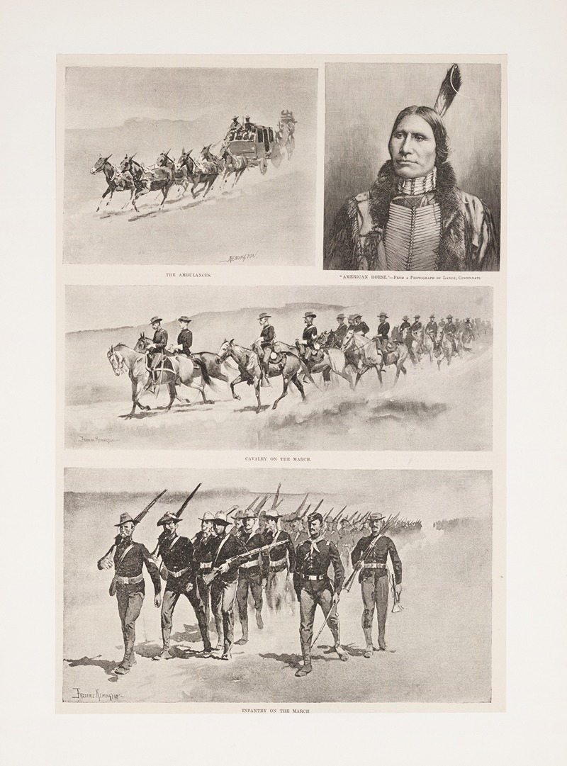 Frederic Remington - Concentrating troops on the northern Indian agencies