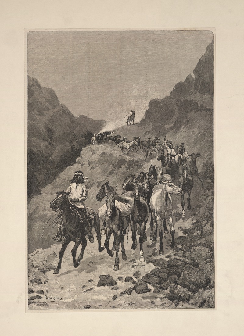 Frederic Remington - Geronimo and his band returning from a raid into Mexico