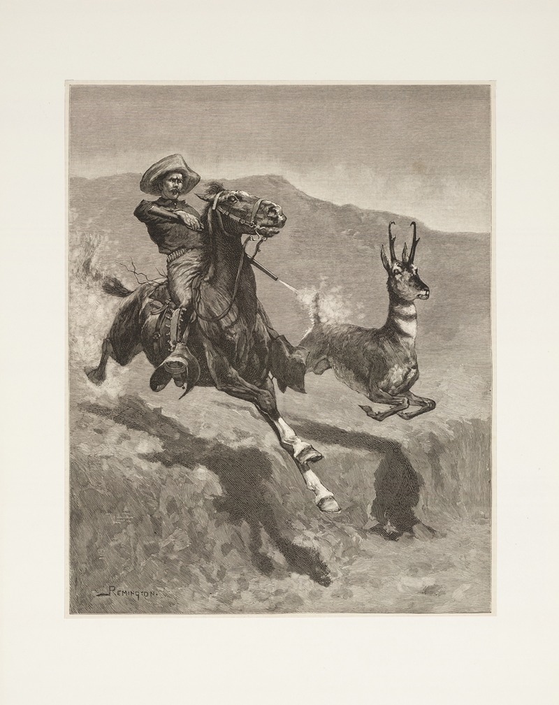 Frederic Remington - Hunting the prong-horn antelope in California
