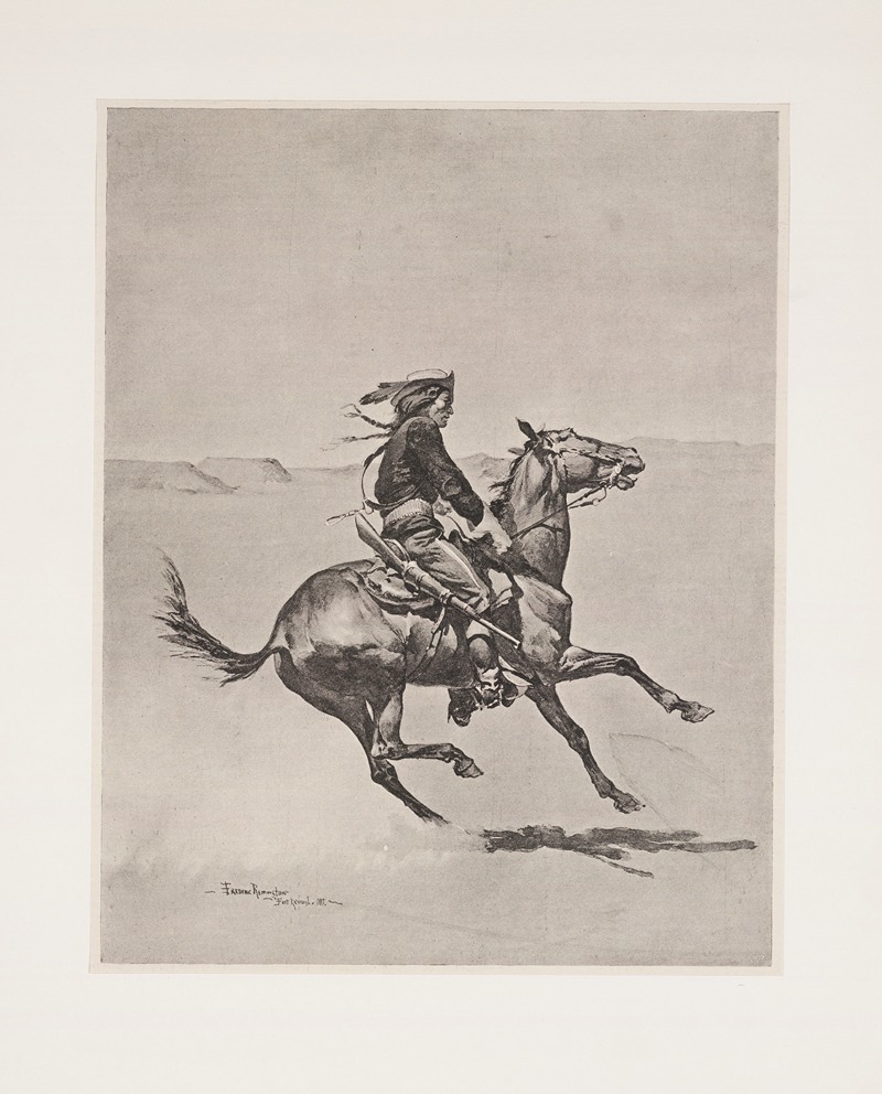 Frederic Remington - One of the Fort Keogh Cheyenne scout corps, commanded by Lieutenant Casey