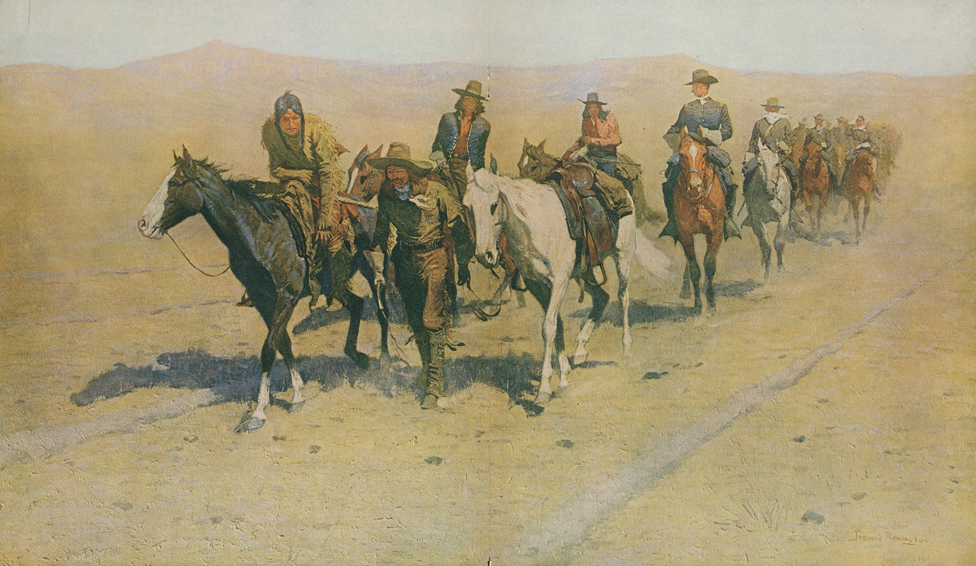 Frederic Remington - Pony tracks in the buffalo trails