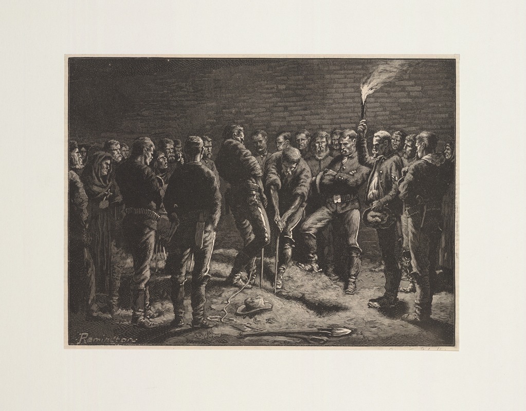 Frederic Remington - The Apache Campaign–burial of Hatfield’s men