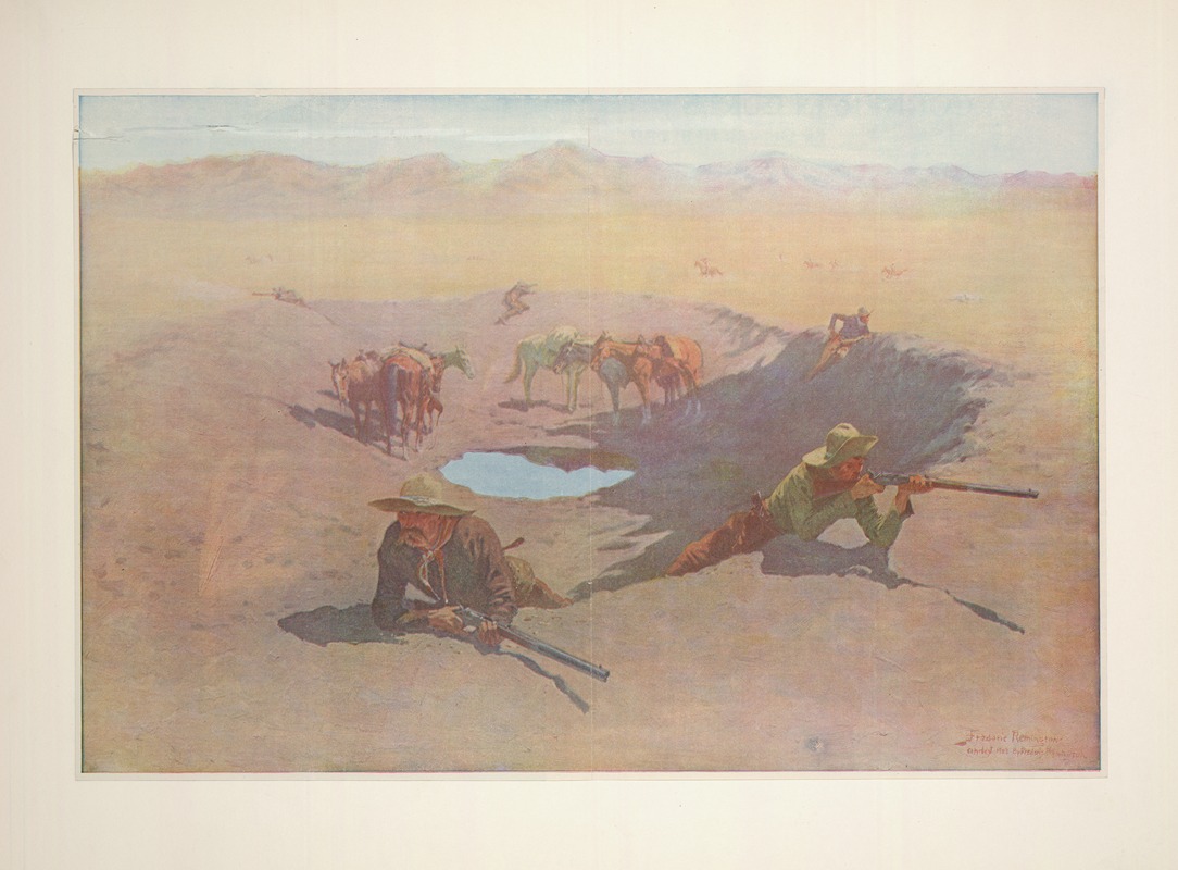 Frederic Remington - The Fight for the Water Hole