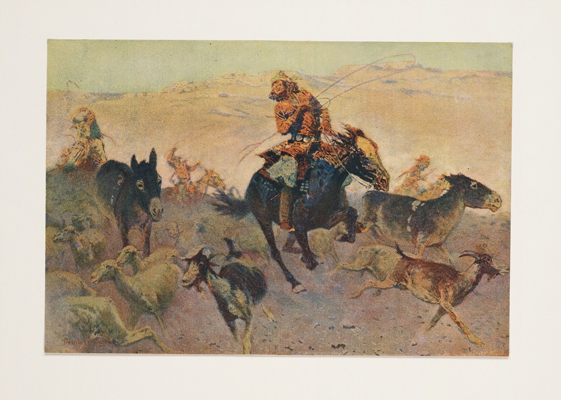 Frederic Remington - The Navajo raid
